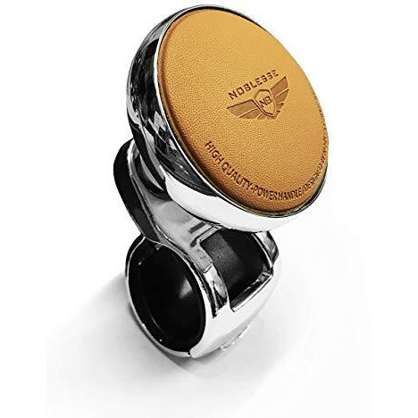 Gh Generic Hub | Universal Steering Wheel Spinner Knob | Auxiliary Control Booster Aid | Car Steering Wheel Strengthener | Auto Handle Enhancer (Beige)