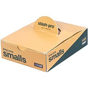Stash Pro Small Rip- Tip Brown (1 1/4) (Pack Of 10) Rolling Paper With Roach