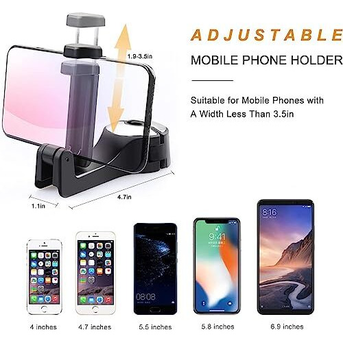 Shoppofobix Car Headrest Hidden Hook With Phone Holder, Seat Hooks For Purses And Bags, Universal 360 Rotation Headrest Purse Hook (Classic)