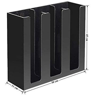 Plantex Metal Cup Holder/Cup Organizer For Kitchen/Cup Holder For Kitchen/3 Column- (Black)