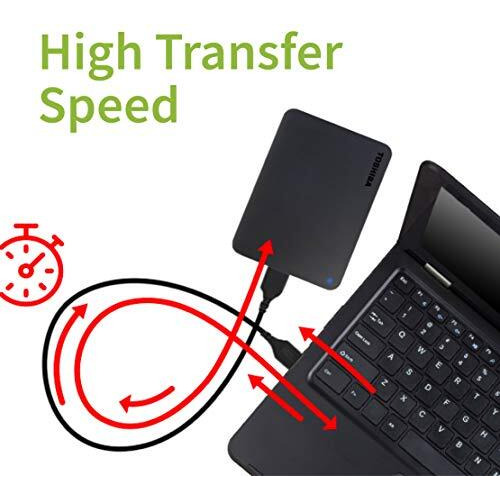 Toshiba Canvio Basics 2Tb Portable External Hdd - Usb 3.0 For Pc Laptop Windows And Mac, 3 Years Warranty, External Hard Drive - Black