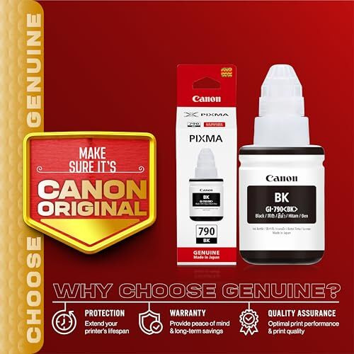 Canon Pixma Gi790 Black Ink Bottle For G1010, G2000, G2012, G3000, G3010, G3012, G4010