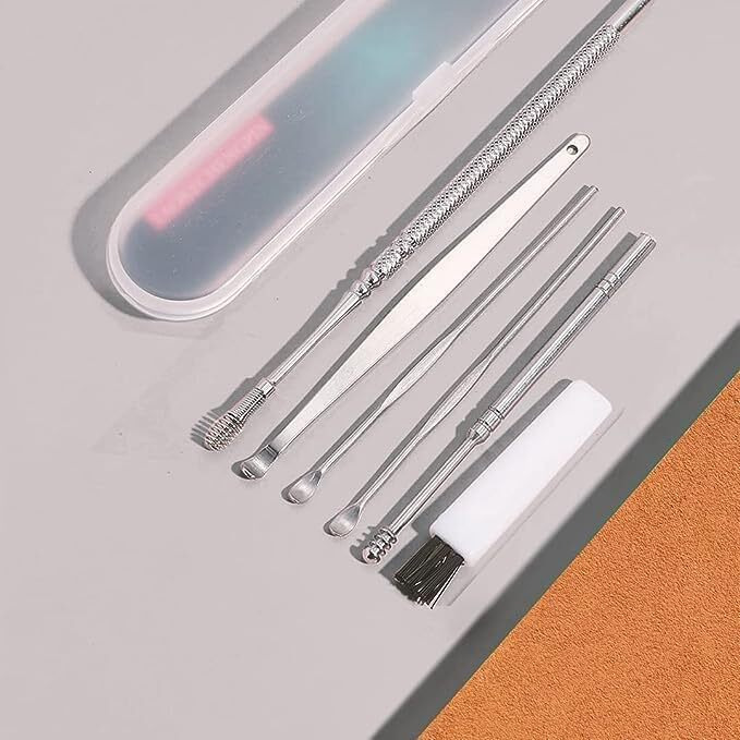 Etsap Ear Wax Cleaner 6Pcs + Led Ear Cleaner, Ear Cleaning Tool, Ear Wax Remover Tool Kit, Ear Buds, Ear Cleaner Tool, Ear Wax Removal