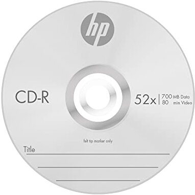 Hp Cd-R 700Mb Premium Recordable Compact Disc Slimcase 52X Speed (Pack Of 10)