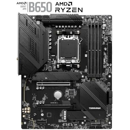 Msi Mag B650 Tomahawk Wifi Motherboard, Atx - Supports Amd Ryzen 7000 Series Processors, Am5-14 Duet Rail 80A Vrm, Ddr5 Memory Boost 6400+Mhz/Oc, 2 X Pcie 4.0 X16, 3 X M.2 Gen4