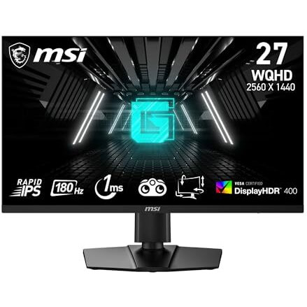 Msi G274Qpf E2 27 Inch 2K Wqhd Gaming Monitor - 2560 X 1440 Rapid Ips Panel, 180 Hz / 1Ms, 119% Srgb Colour Gamut, Display Hdr 400, Adjustable Stand - Dp 1.4A, Hdmi 2.0B, Usb Type-C