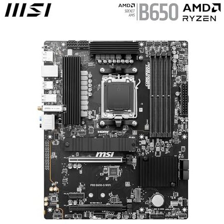Msi Pro B650-S Wifi Proseries Motherboard (Amd Am5, Atx, Ddr5, Pcie 4.0, M.2, Sata 6Gb/S, Usb 3.2 Gen 2, Hdmi/Dp, Wi-Fi 6E, Amd Ryzen 7000 Series Desktop Processors)