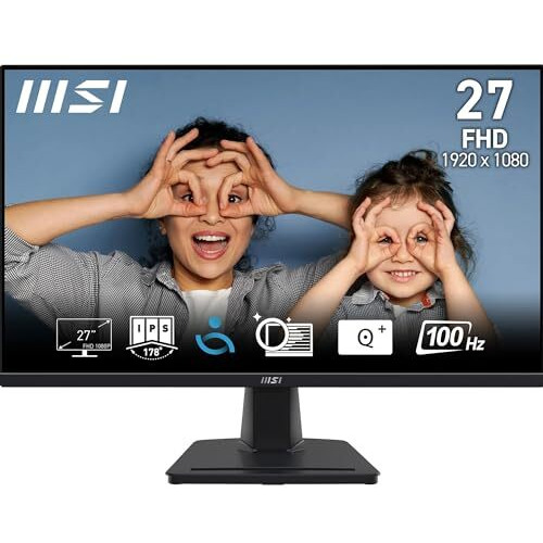 Msi Pro Mp275 27 Inch Full Hd Office Monitor - 1920 X 1080 Ips Panel, 100 Hz, Eye-Friendly Screen, Built-In Speakers, Tilt-Adjustable - Hdmi 1.4B, D-Sub (Vga)