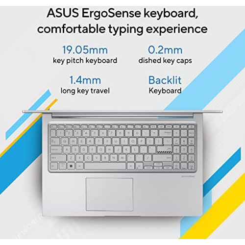 Asus Vivobook 15, 15.6" Fhd (1920 X 1080), Intel Core I3-1315U, (16Gb Ram/512Gb Ssd/Intel Uhd/Win 11/M365 Basic (1Year)*/Backlit Keyboard/Office Home 2024/Cool Silver/1.70 Kg), X1504Va-Nj2324Ws