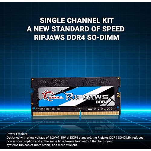 G.Skill Ripjaws 8Gb (1 * 8Gb) Ddr4 3200Mhz Cl22-22-22 1.20V So-Dimm Laptop Memory Ram - F4-3200C22S-8Grs