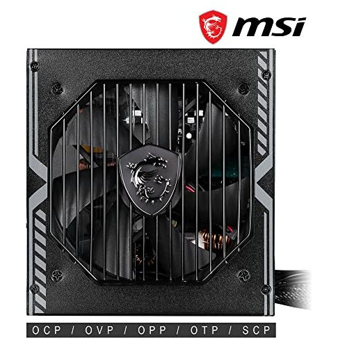 Msi Mag A650Bn Power Supply Unit - 650W, 80 Plus Bronze Certified, 12V Single-Rail, Dc-To-Dc Circuit, 120Mm Fan, Active Pfc Design, Multiple Connectivity, For Gaming Pc, 5-Year Warranty
