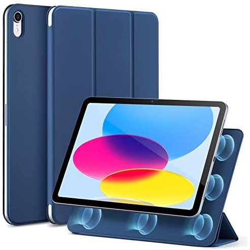 Esr For Ipad A16 11Th/10Th Generation Cover (2025/2022, 10.9 Inch), Convenient Magnetic Case, Two-Way Trifold Stand, Lightweight Protection, Auto Sleep/Wake, Silky-Smooth, Rebound Series, Navy Blue