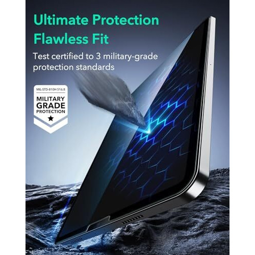 Esr 2 Pack Screen Protector For Ipad Pro 12.9 (2022/2021/2020/2018), Tempered-Glass Film With Easy Application Tray, Anti-Scratch, Military-Grade Protection, Hd Clarity, Armorite Series