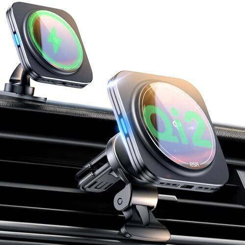 Esr For Qi2 15W Magsafe Car Mount Charger, Qi2-Certified Magsafe Car Charger, Air Vent/Dashboard Magnetic Wireless Car Charger, Car Phone Holder For Iphone 16/15/14/13/12 & S25, Fast Charging, Black