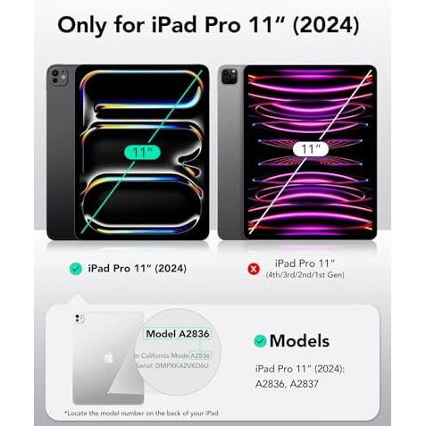 Esr 2 Pack Paper-Feel Screen Protector For Ipad Pro 11 Inch 2024, Write And Draw Like On Paper, Scratch Protection With Easy Application Tray, Thin And Responsive