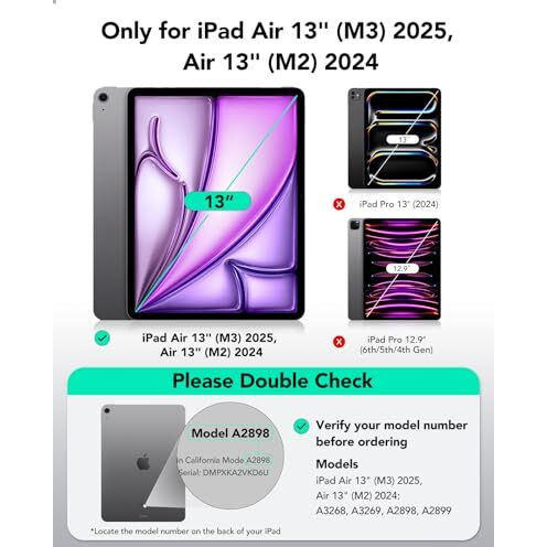 Esr 2 Pack Paper-Feel Screen Protector For Ipad Air 13 Inch M3/M2 (7Th/6Th Generation, 2025/2024), Write And Draw Like On Paper, Matte Screen Guard With Easy Application Tray, Thin&Responsive