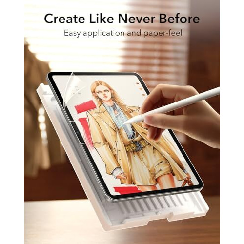 Esr 2 Pack Paper-Feel Screen Protector For Ipad Air 13 Inch M3/M2 (7Th/6Th Generation, 2025/2024), Write And Draw Like On Paper, Matte Screen Guard With Easy Application Tray, Thin&Responsive
