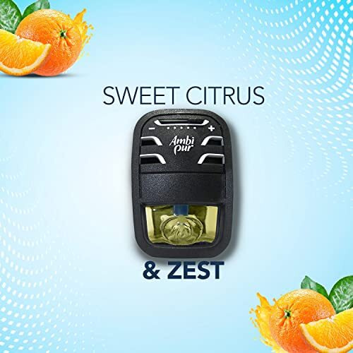 Ambi Pur Auto Pearl Car Air Freshener Refill,Sweet Citrus And Zest,7. 5 Ml Liquid