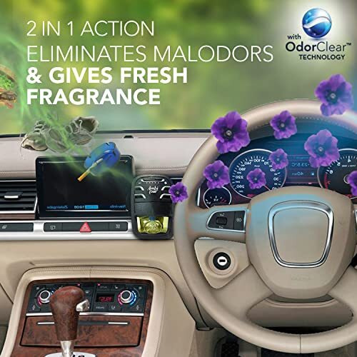 Ambi Pur Car Air Freshner - Lavender, 15 Ml (7.5Ml + 7.5Ml Pack) With Diffuser