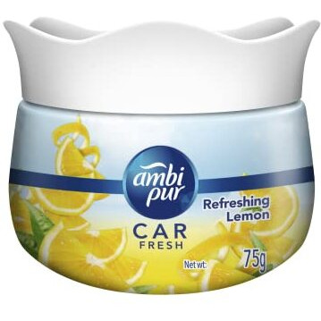Ambi Pur Car Freshener Gel, Refreshing Lemon, 75 G