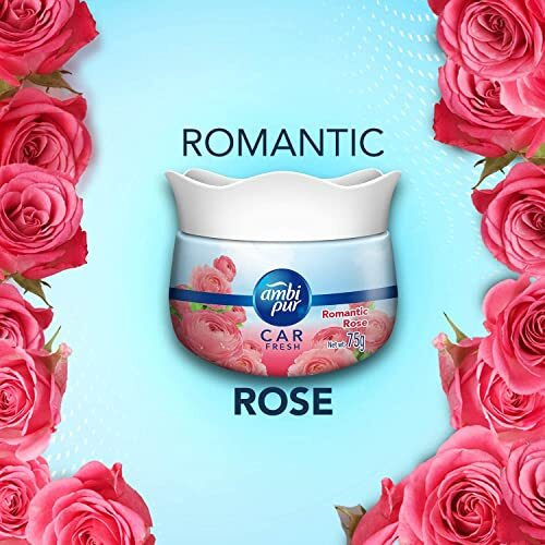 Ambi Pur Car Freshener Gel, Romantic Rose, 75 G