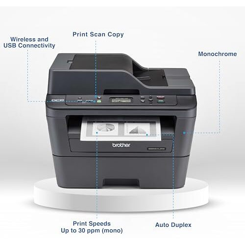 Brother Dcp-L2541Dw Multi-Function Monochrome Laser Printer With Wi-Fi, Network & Auto Duplex Printing