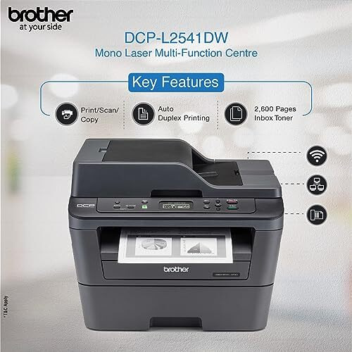 Brother Dcp-L2541Dw Multi-Function Monochrome Laser Printer With Wi-Fi, Network & Auto Duplex Printing