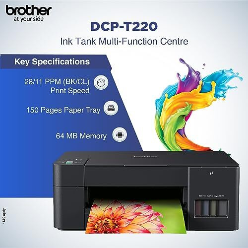 Brother Dcp-T220 All-In One Ink Tank Refill System Printer