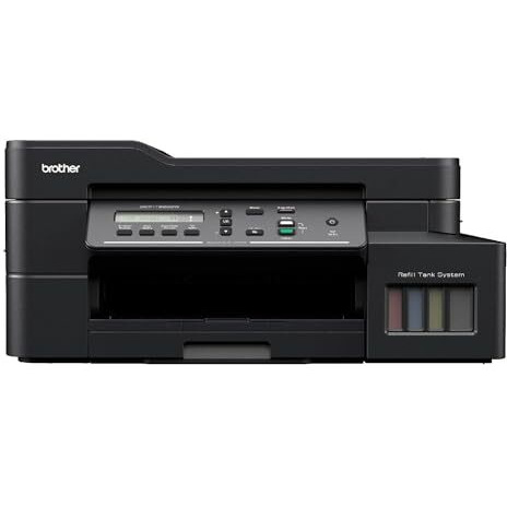 Brother Dcp-T820Dw Wifi Auto Duplex Color Ink Tank Multifunction Printer (Print Scan Copy), Adf, Lcd, Lan, Print Up To 7.5K Pages Black & 5K In Color Each For (Cmy), Extra Black Ink, Free Installation