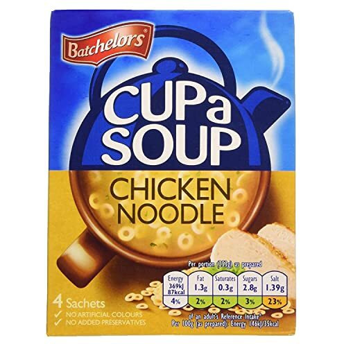 Batchelor's Cup A Soup 4 Sachets - Chicken Noodle - 2 Pack, 2 X 94 G