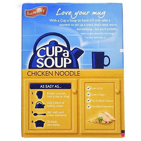 Batchelor's Cup A Soup 4 Sachets - Chicken Noodle - 2 Pack, 2 X 94 G