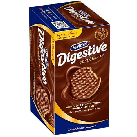 Mcvities (Uk) Imported Milk Choco Digestive Biscuit With Goodness Of Whole Meal | Healthy & Crispy Cookie, No Artifical Colour And No Hydrogenated Vegetable Oil, - 200 Gm