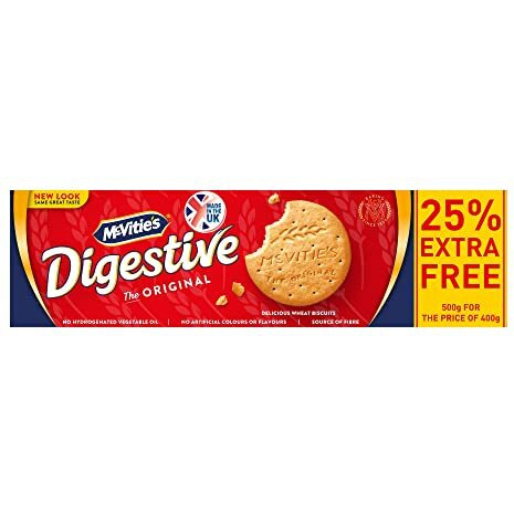 Mcvitie's (Uk) Imported Digestive 'The Originals' Vegetarian Delicious Wheat Biscuits | Healthy Cookie With High Source Of Fiber, No Artifical Colour And No Hydrogenated Oil, 400G + 25% Extra Free