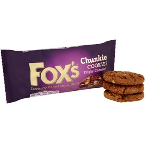 Fox's Biscuit Chunkie Cookies, Triple Chocolate, 180 Gram