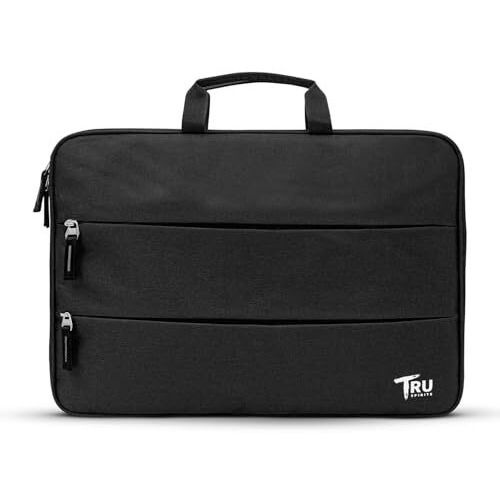 Tru Spirits Laptop Bag/Pouch/Case/Sleeve With Handle & Two Front Accessory Pockets  Compatible With Apple, Dell, Lenovo, Asus, Hp, Samsung, Mi, Macbook & Notebooks (Black, 14.1)