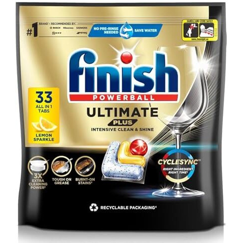Finish Dishwasher Tablets Ultimate Plus 33 Lemon
