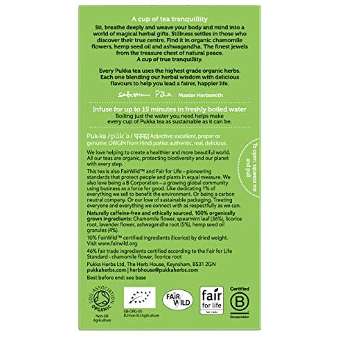 Pukka Peace Embrance Tranquility 20 Herbal Tea Bags 30G