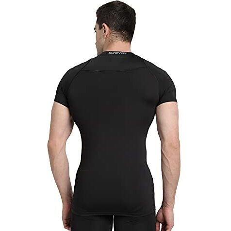 Shrey Intense Compression S/S Top Black M Mens Nylon Short Sleeve Compression Top For Sports