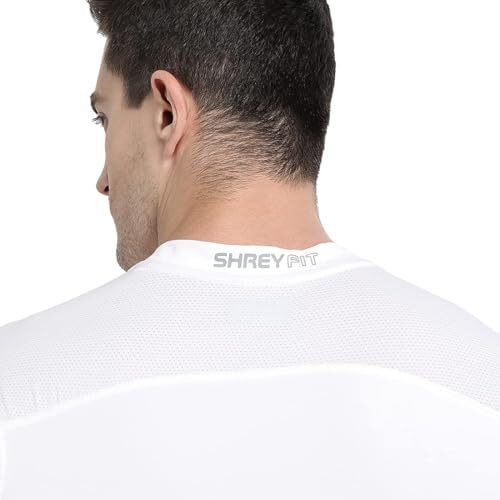 Shrey Intense Compression S/S Top White L Mens Short Sleeve Compression Top For Sports