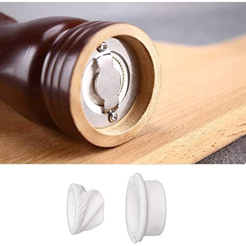Tcco Traditional Wooden Salt & Pepper Shakers With Adjustable Coarseness Refillable Stainless Steel Mechanism For Kitchen Dining Table Set | Best Kitchen Tools And Gadgets (8 Inch-Paper Grinder)