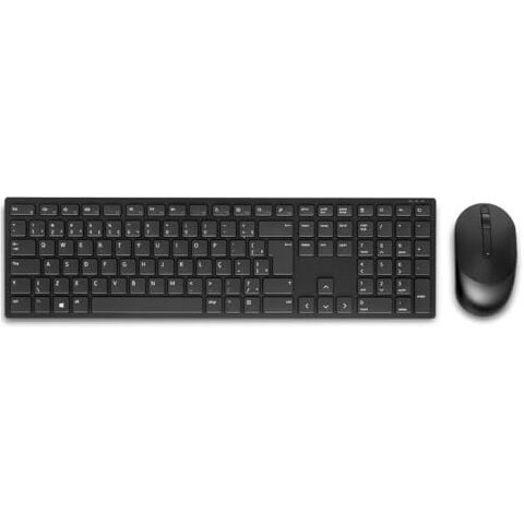 Dell Km5221W Wireless Combo - Rf 2.4Ghz Wireless Keyboard With 12 Programmable Keys And 3 Button Optical Mouse, Spill-Resistant Keys, Up To 36 Month Battery Life, 3Y Advance Exchange Warranty - Black