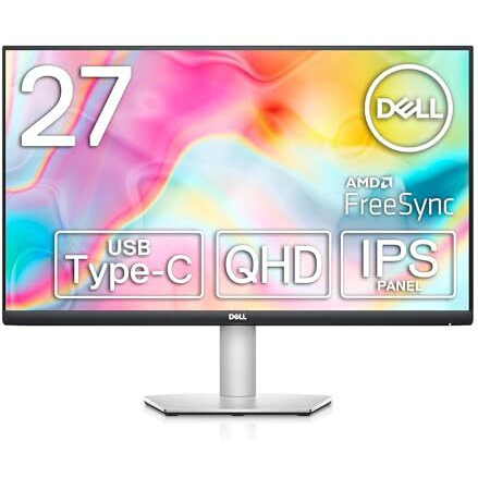 Dell 27"(68.58 Cm) S2722Dc, Qhd Monitor, Built In Dual Speakers & Usb-C Hub, Ips Panel, Refresh Rate75Hz, Responsetime4Ms, Colour Gamut 99% Srgb, Ports 1Xhdmi, 1Xusb-C, 2Xusb 3.2, 1Xaudio Line Out