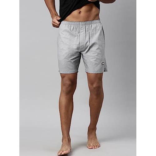 Levi's Men's 028-Boxer Shorts-Gmel/Denim Mel-P2 Regular Fit Solid Boxer (028-Bs_Grey Melange_M)