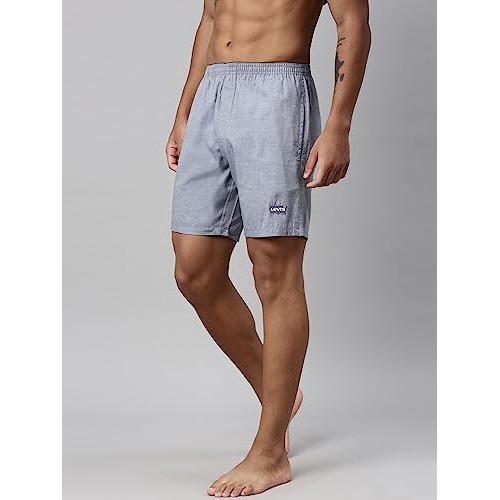 Levi's Men's 028-Boxer Shorts-Gmel/Denim Mel-P2 Regular Fit Solid Boxer (028-Bs_Grey Melange_M)