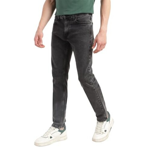 Levi's Men's 511 Slim Fit Mid-Rise Light Fade Stretchable Jeans Black Grey