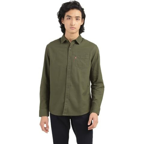 Levi's Men's Regular Fit Shirt (21983-0335_Green