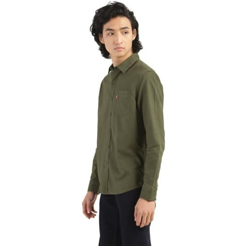 Levi's Men's Regular Fit Shirt (21983-0335_Green