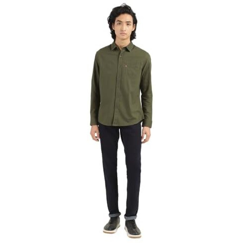 Levi's Men's Regular Fit Shirt (21983-0335_Green