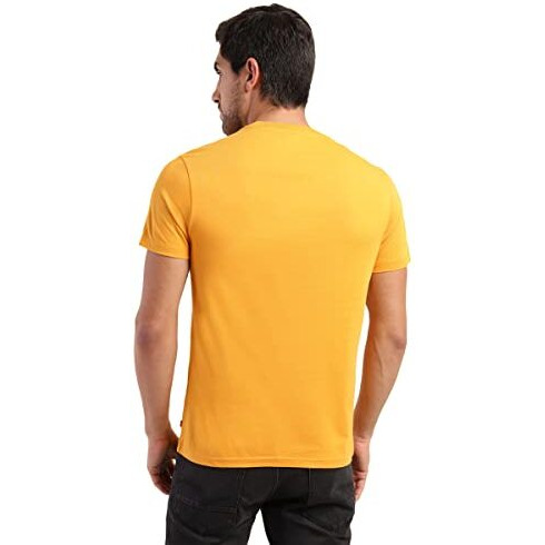 Levi's Men's Graphic Regular Fit T-Shirt (16960-0959_Mustard Yellow L)