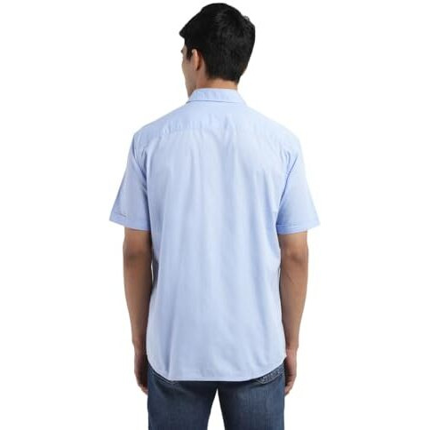 Levi's Cotton Men's Spread Collar Slim Fit Solid Shirts Blue, Xl